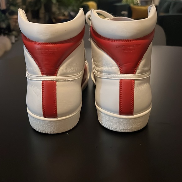Saint Laurent red and white high top Sneaker - Picture 3 of 5